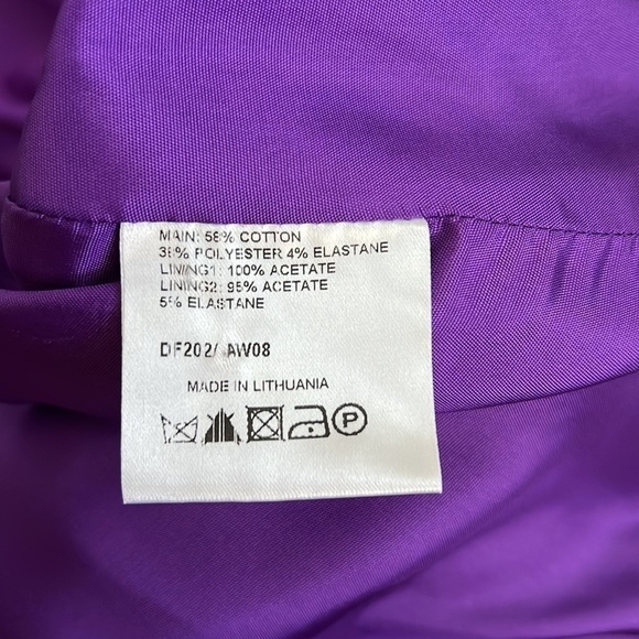 Karen Millen Purple Satin Strapless Mini Dresses 2 Available Size 4&6 - Picture 14 of 15